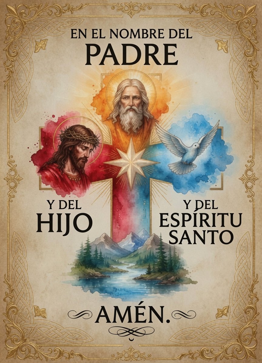 DianaMargot_'s tweet photo. ♰ En el nombre del Padre, y del Hijo, y del Espíritu Santo. Amén.

♰ La señal de la Cruz nos recuerda el amor infinito de Dios y la presencia de la Santísima Trinidad en nuestras vidas.

♰ Que el Padre te guíe, el Hijo te redima y el Espíritu Santo fortalezca tu alma y tu fe. https://t.co/o6iXvRhnyj