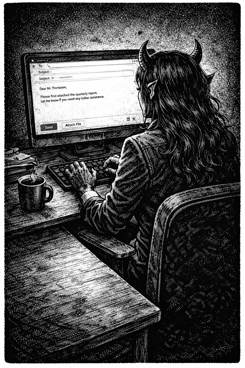 EvilsOutbox's tweet photo. @AgainstAtheismX “Agents, the Competition’s most effective trick is making design look obvious. Our job is convincing assignments that obvious things are accidents.”
— E.C. Flitzgrub, Sr. Manager, Dousing Department https://t.co/wdjbqJKKrD