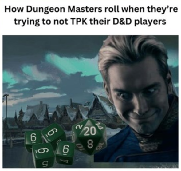 FantasyGrounds2's tweet photo. 🎲Be honest, have you ever fudged rolls to save your players from a TPK? https://t.co/HNTCskQg9R