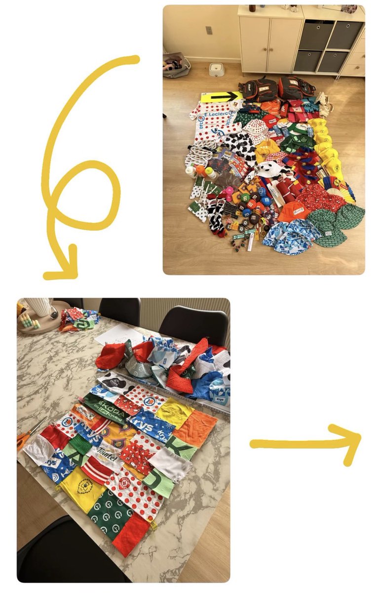 CyclingYazz's tweet photo. A little DIY project based on some of the goodies we collected during #TDF2026 https://t.co/kQ83l6TD03