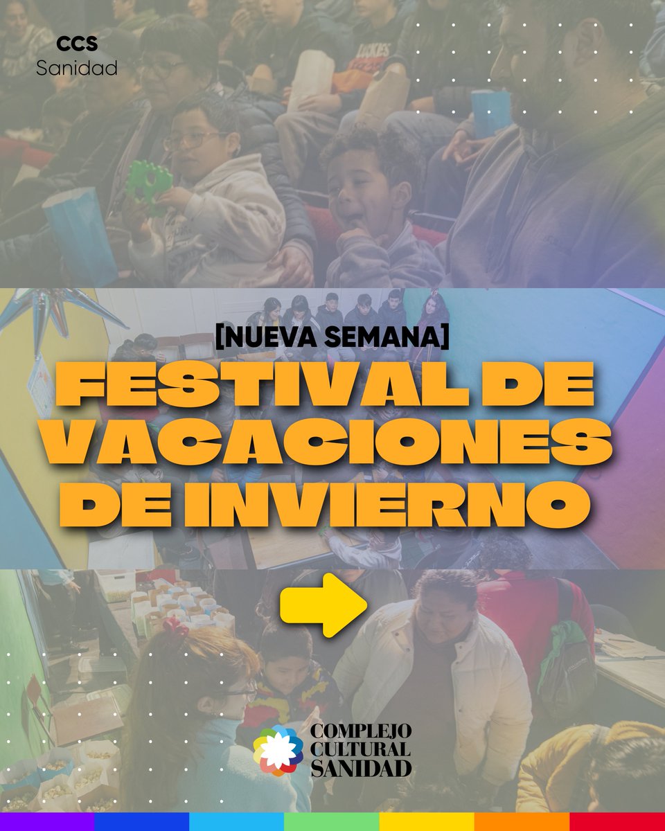 AtsaBsAs's tweet photo. 🎨 ¡Arranca la segunda parte del Festival de Vacaciones de Invierno en nuestro Complejo Cultural!

Porque compartir en familia también es parte de nuestro compromiso con las y los trabajadores de Sanidad, te esperamos con películas para disfrutar juntos.

📅 Programación e inscripciones:
https://t.co/s2vFCJTmMJ