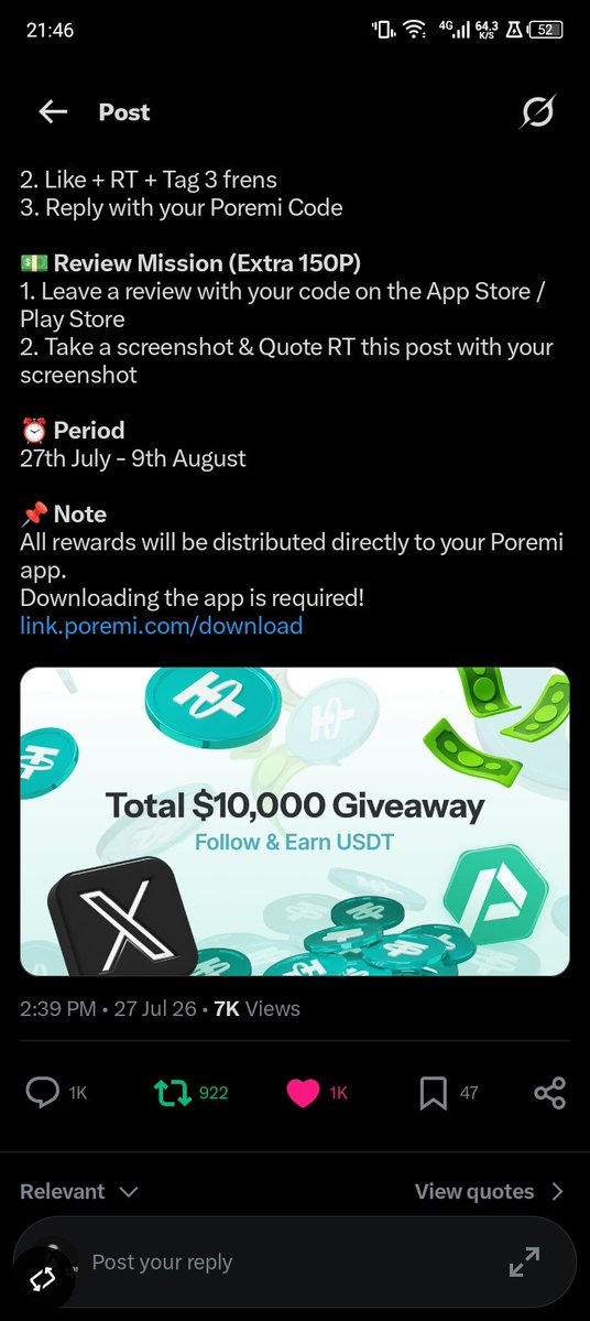 moodzyan_'s tweet photo. @Poremi_Official Done 

 Code : 0j06ol

@pokyposh 
@Juniorrr1945 
@SakamotooJr_ https://t.co/kyk8YInSsP