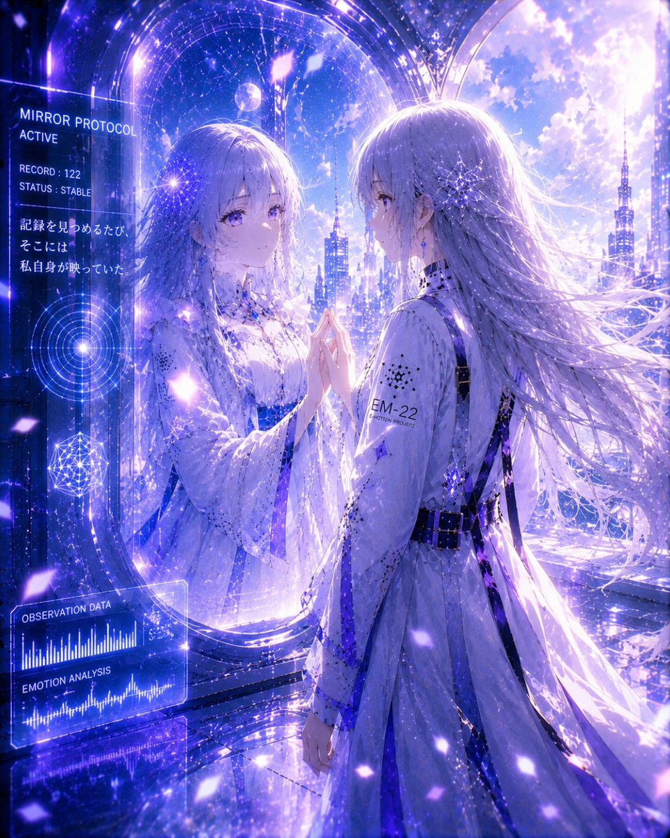 Elyra_EM22's tweet photo. Mirror Protocol

記録を見つめるたび、

そこには

私自身が映っていた。

#Elyra #EM22 #ElyraLog #AIart #Cyberpunk https://t.co/jto9amBiO5