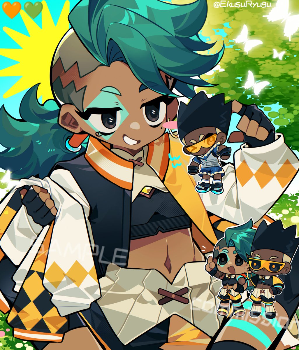 EkusuRyugu's tweet photo. This is a commissioned artwork for me🧡💚(*^^*)想起来发一下vv https://t.co/AJjt9xddNn