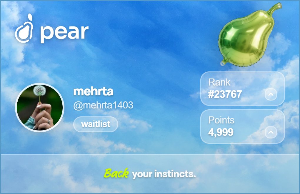 Mehrta1403's tweet photo. whats your rank?? 
#pear 
@tradeonpear https://t.co/tZH1Wpi7CE