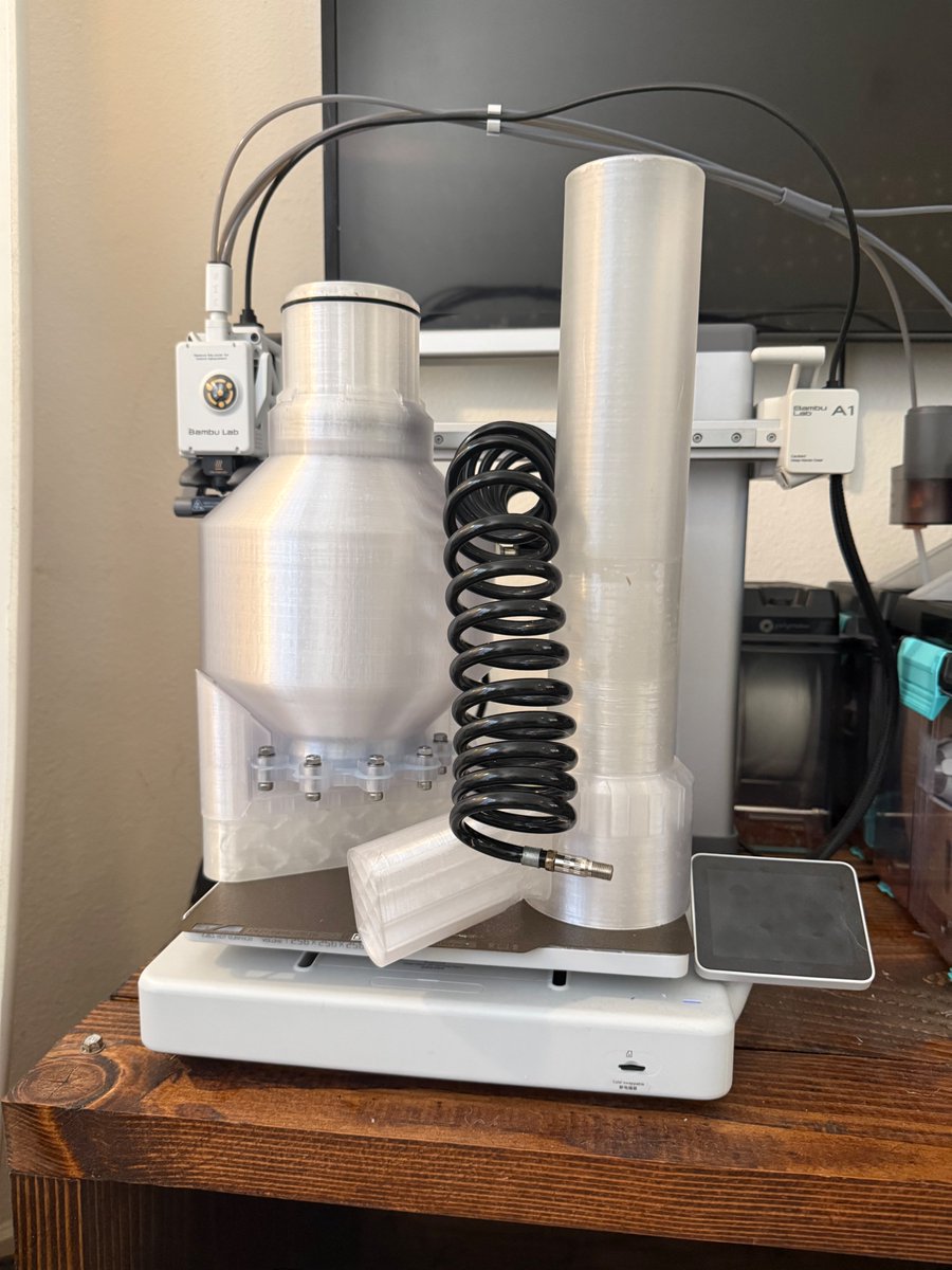 timotheedunc's tweet photo. @broblas Agreed. I had ChatGPT size an o-ring for a spool valve and it just wasn’t working. I finally looked through that manual and got it to work.

Now, I have a 3D printed tennis ball cannon that shoots a ball at ~150 mph https://t.co/5NnhyCy6LY