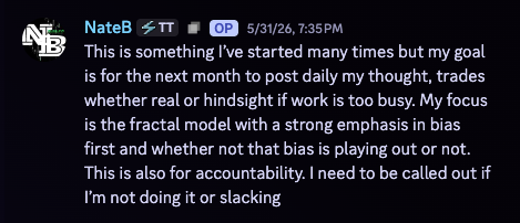 TTrades_edu's tweet photo. Consistent with journaling and following a model for 2 months -> gets sent to live. https://t.co/iC3ntpAeEN