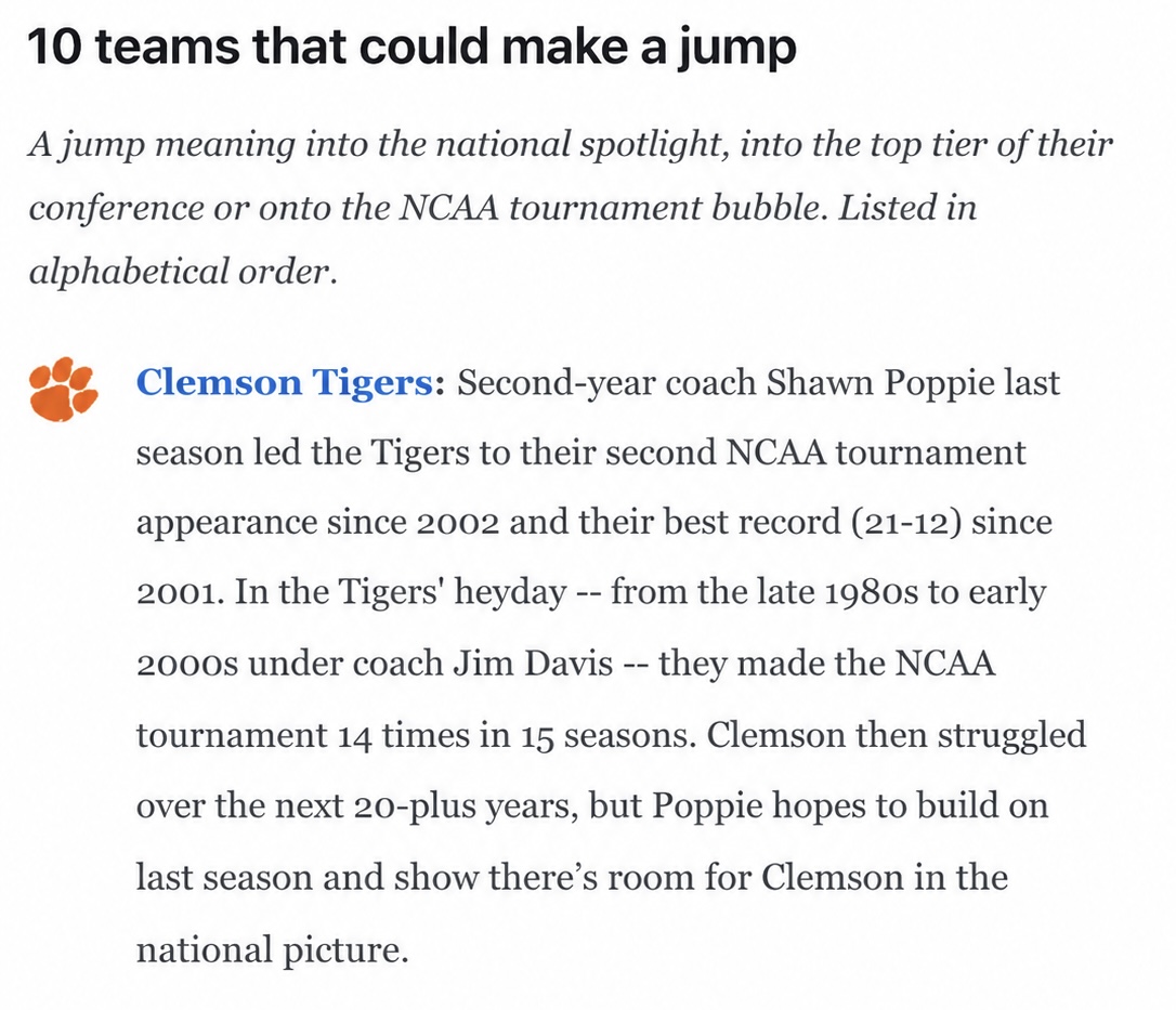 ClemsonWBB's tweet photo. The Tigers are on the rise. 📈🐅

https://t.co/qc5i5967Vi https://t.co/7IdrG7QbPf