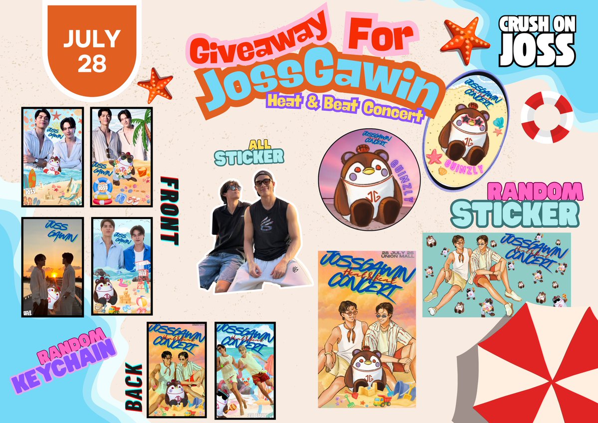 CrushOnJWR's tweet photo. Giveaway for #JossGawinConcert ♡
#JossGawin #Guinzly

จะยังไงก็แล้วแต่ พรุ่งนี้ทุกคนมารับ giveaway ของผมด้วยนะคับบบบ สวยมั้ยไม่รู้แต่ก็ตั้งใจทำมากๆ รูปที่ทำสติ๊กเกอร์ให้น้องสาววาดให้ด้วยนะ จ้างน้องเอา เพราะไม่มีปัญญาวาดเองและไม่อยากเจน Ai 🤣🤣

ขอให้ทุกคนดูคอนอย่างมีความสุขนะคับบบ มาเก็บเกี่ยวความทรงจำดีๆ ไปพร้อมๆ กันน้า

** ขอยาดให้แค่คนไทย และ อตฟ ที่ไม่ใช่ พสจ นะคับ
