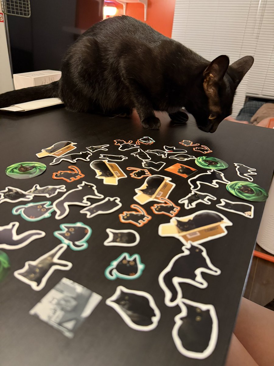 a_wgo9's tweet photo. K.Kちゃんが家に来て1年！！！🐈‍⬛
家に猫が来たのが嬉しすぎてフレークシールを作ったのがきっかけで、今年も作成！！
子猫からの成猫の期間ってあっという間で本当に大きくなったね
#黒猫
#猫のいる暮らし https://t.co/yrpKXsNEGx