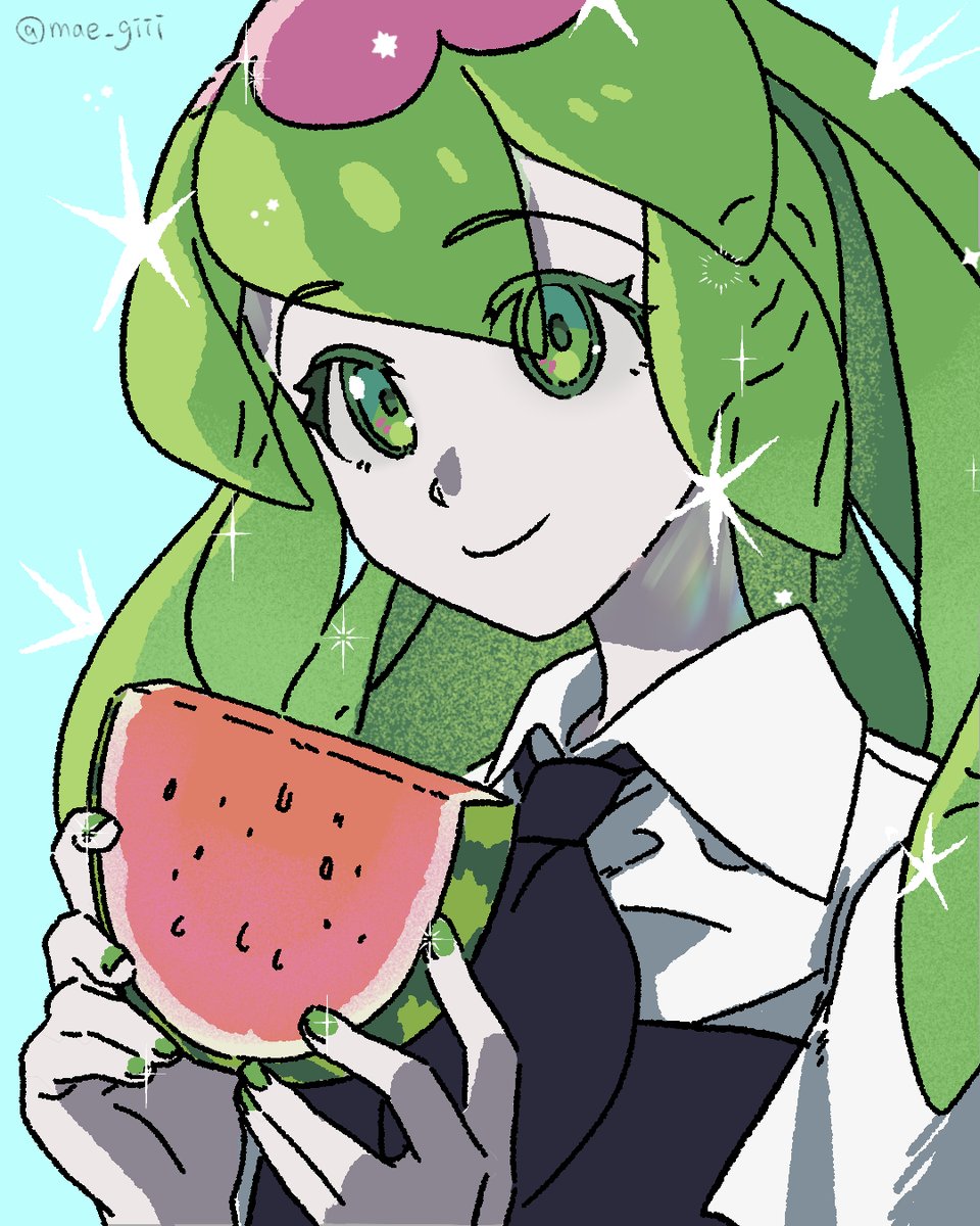 mae_giii's tweet photo. 🍈🍈🍈🍈#7月27日はスイカの日なのでメロンちゃんを描こう https://t.co/yczMEffvpY