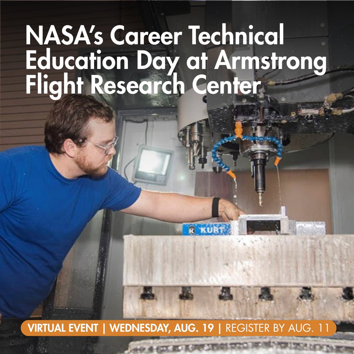 ncspacegrant's tweet photo. Join experts from NASA's Armstrong Flight Research Center in Edwards, California, for a live virtual session designed to introduce students to skilled technical workforce career pathways.

Event and registration details: https://t.co/4o2TgTalzf https://t.co/t2oVKERmwX