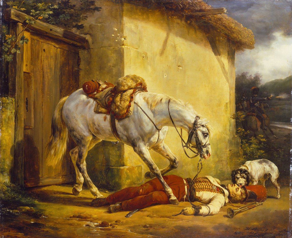 ServingArt's tweet photo. The Wounded Trumpeter, (1819) — by Horace Vernet. https://t.co/T4mjO1puL3
