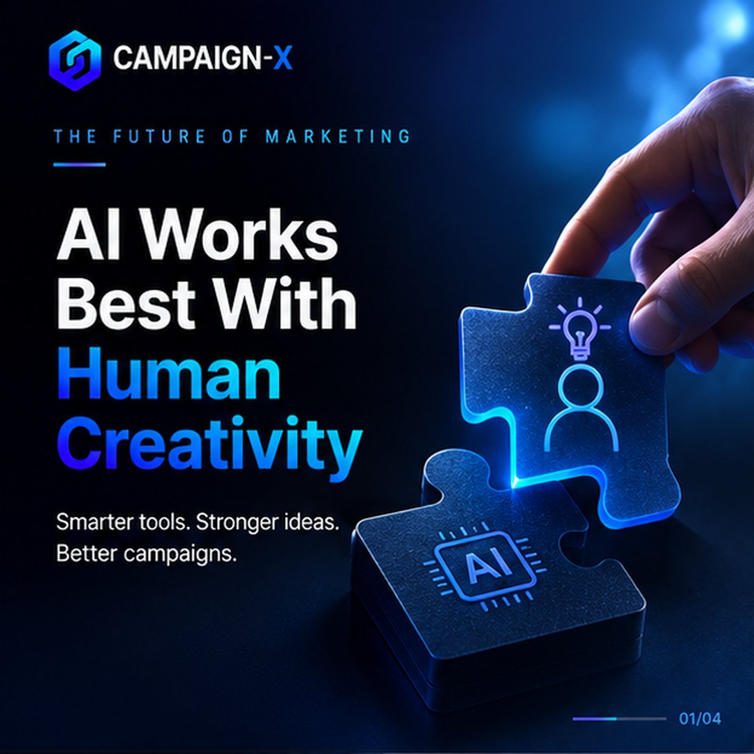 CampaignX_AI's tweet photo. AI brings the speed. 🤖
Humans bring the creativity. 💡
CampaignX brings them together.

From ideas to execution, CampaignX helps you work smarter, move faster, and build better campaigns. 🚀
👉 Book a Demo today.

#CampaignX #AIMarketing #Marketing #AI #DigitalMarketing https://t.co/grDdQVKLpL