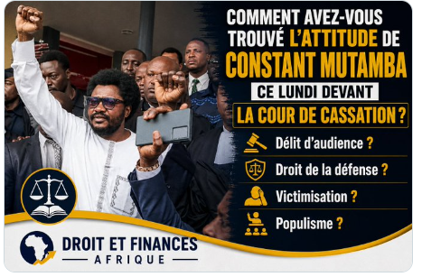 kinshasaweb's tweet photo. #RDC #FRIVAO #Justice #ConstantMutamba #Kinshasa #RDCongoMonPays #EtatsUnisDAfrique #PROCÈSFRIVAO 
COMMENT AVEZ-VOUS TROUVÉ L'ATTITUDE DE CONSTANT MUTAMBA CE LUNDI DEVANT LA COUR DE CASSATION ?
 🔹 Délit d'audience ?
🔹 Droit de la défense ?
🔹 Victimisation ?
🔹 Populisme ? 
https://t.co/5g5vrsNZEt @JusticeGouvCD @NgefaGuillaume @ConseilEtatRDC @Cour_constRdc @CsmCsmrdc2022 @PrimatureRDC @Presidence_RDC @TinaSalama2 @christinatshis