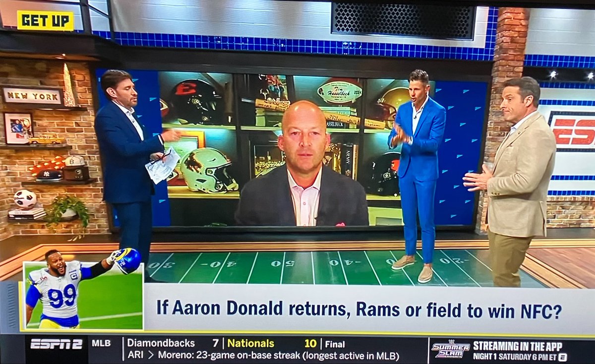 KwikWarren's tweet photo. No Ryan Clark. No Bart Scott. But plenty of Dan Orlovsky, Dan Graziano and Tim Hasselbeck as NFL analysts. I guess that’s how the suits want ESPN to look. https://t.co/uPBTUARo6v