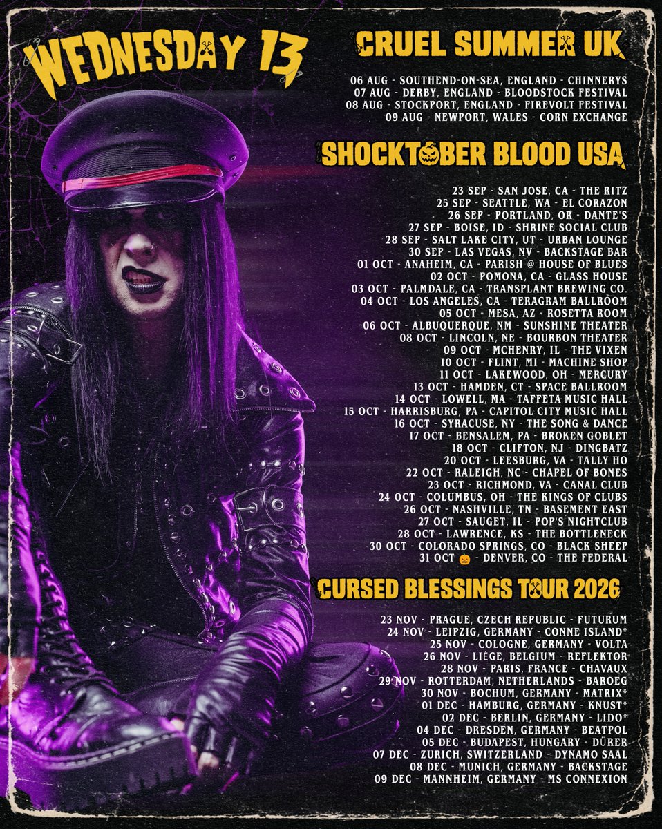 officialwed13's tweet photo. We hit the Road next week!!!! Lots of shows coming up in the UK 🇬🇧 USA 🇺🇸 Europe!!!! 

VIP Up-Graves Available here: 
https://t.co/GfYUMx8x7P https://t.co/RCfReE3Vlz