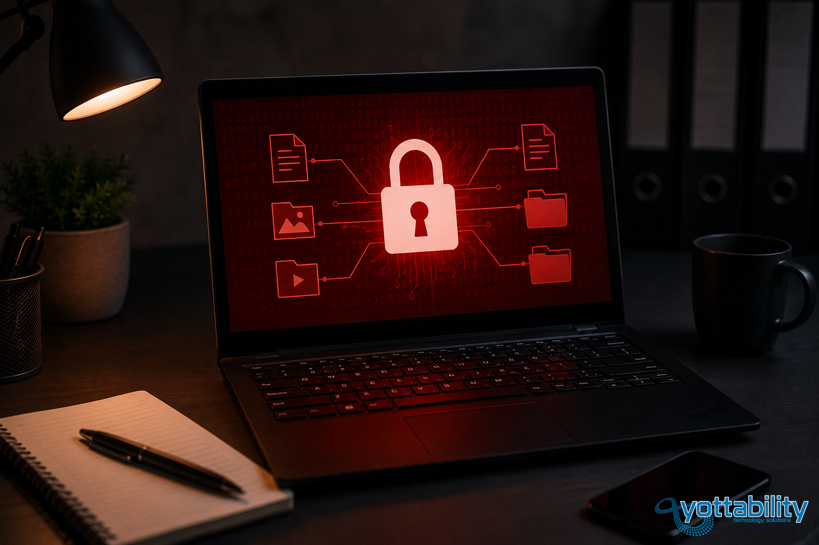Yottability's tweet photo. Ransomware Attacks  

Your files. Your business. Locked out in seconds. Ransomware attacks can encrypt critical business data and bring operations to a standstill. 

Click here to learn more: 
https://t.co/QCtJdSmN3w https://t.co/406clvg8oZ
