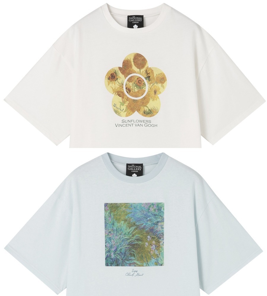 fashionpressnet's tweet photo. マリークワントからゴッホ《ひまわり》やモネ《アイリス》のグッズ「名画×デイジー」プリントTシャツ＆バッグ - https://t.co/u7Z0Jd7NyM https://t.co/TngJlFtzlp