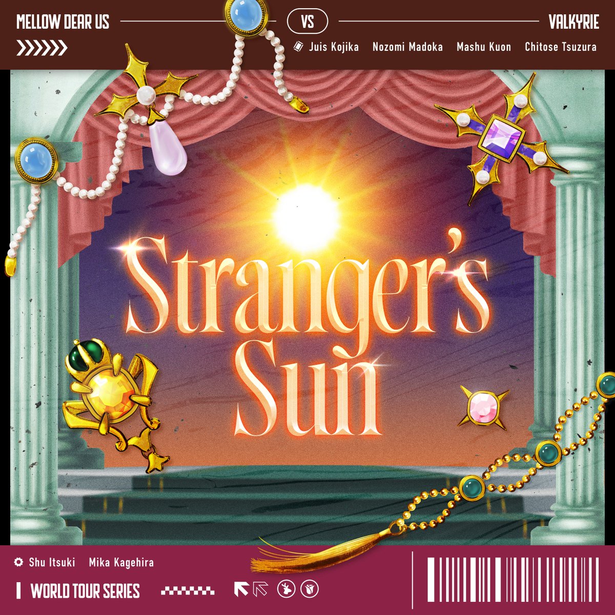 ESSongs_sacra's tweet photo. 📢配信開始📢

☀️Even if all are strangers, sun is one.
┈┈┈┈┈┈┈┈┈┈┈┈
MELLOW DEAR US VS Valkyrie
『Stranger’s Sun』
┈┈┈┈┈┈┈┈┈┈┈┈
各種音楽配信サイトで配信開始！

🎧配信サイト一覧はこちら⬇️
https://t.co/r8QDxbRUBt

#あんスタ #あんスタ楽曲 https://t.co/AZGc6Q5vSr