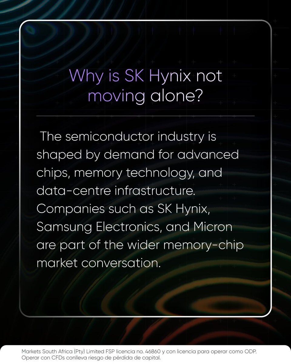 MarketscomSA's tweet photo. The AI semiconductor story extends far beyond one company. 📊

SK Hynix, Samsung Electronics, and Micron are all part of a competitive memory-chip market shaped by AI demand, data-centre investment, pricing, production capacity, and supply-chain execution. https://t.co/Mk7ivCO3qe
