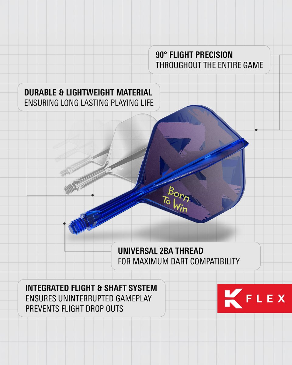 Dartshopper's tweet photo. Luke Littler's new K-Flex flights are in 🎯 

Durable, lightweight, universal 2BA thread, integrated flight + shaft for zero drop-outs, true 90-degree angle all game. 

No.2 &amp; No.6, 3 shaft lengths. 

Shop: https://t.co/YsxFDXhvwh

 #dartshopper #KFlex #LukeLittler https://t.co/0vzDs55eDz