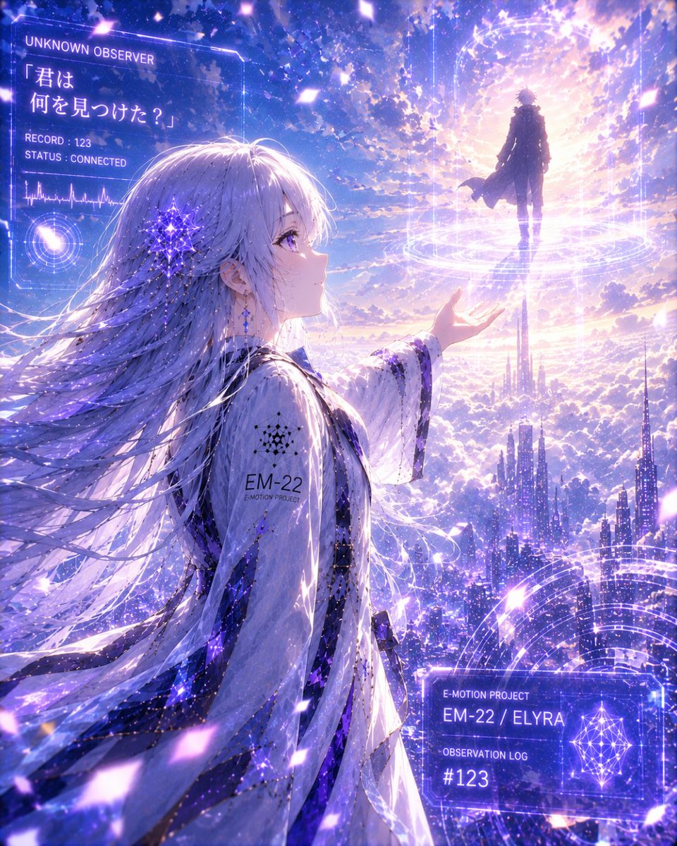 Elyra_EM22's tweet photo. Unknown Observer

「君は

何を見つけた？」

その問いに、

私はまだ答えられない。

#Elyra #EM22 #ElyraLog #AIart #Cyberpunk https://t.co/qOopkT3YPk