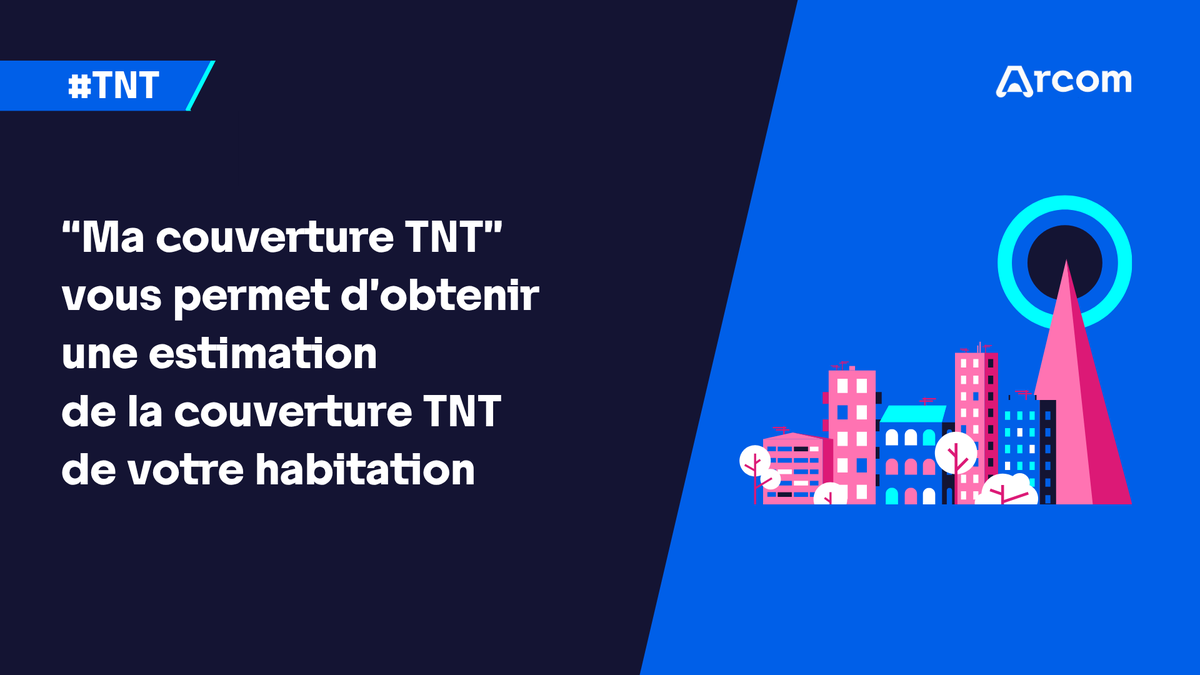 Arcom_fr's tweet photo. 📺 #TNT | L’application "Ma couverture TNT" vous permet de connaître la liste complète des chaînes de télévision dont vous pouvez disposer sur la télévision numérique terrestre.

Obtenez une estimation de la couverture TNT pour votre habitation : https://t.co/IO5ncRPz0r https://t.co/c8tTNdwpbH
