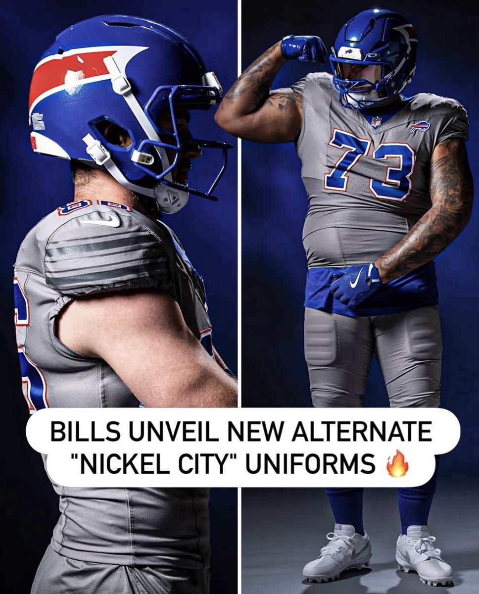 AdamSchefter's tweet photo. Bills’ new alternate Nickel City uniforms for the upcoming season: https://t.co/AZCa6Egbaq