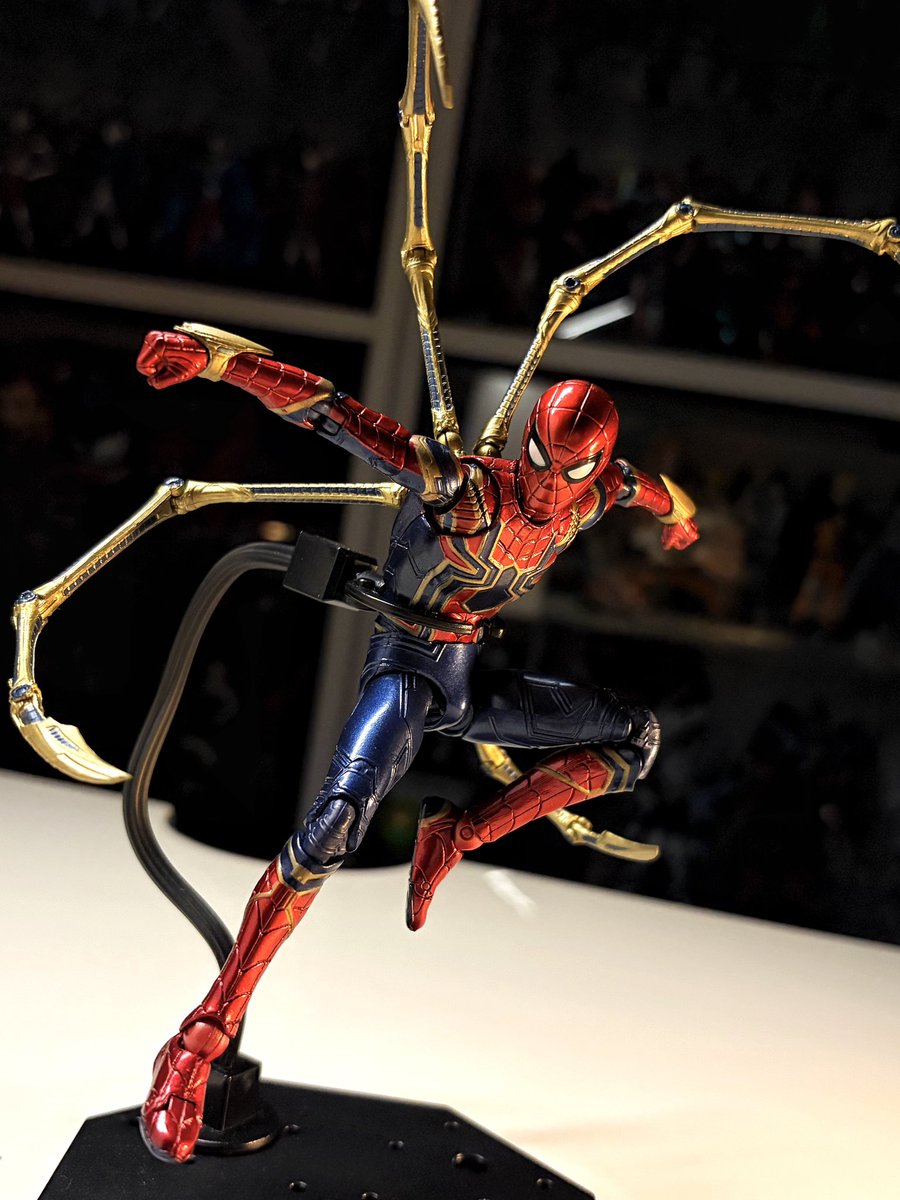 ygo_jack_a's tweet photo. MAFEXのアイアンスパイダーはガチで至高すぎる🤟🏻🤟🏻
ブランドニューデイ楽しみ🥺！！

#スパイダーマン 
#MAFEX https://t.co/ibttxp8w2U