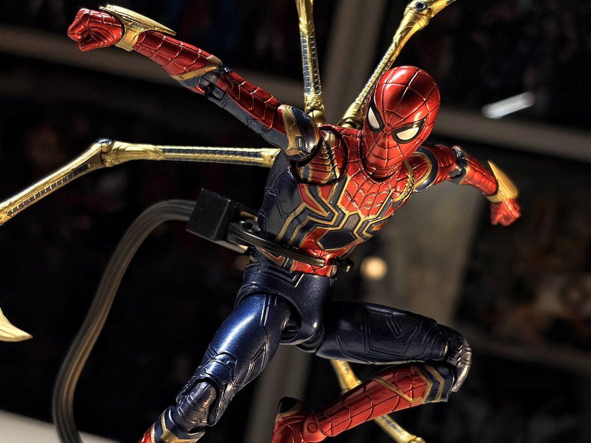 ygo_jack_a's tweet photo. MAFEXのアイアンスパイダーはガチで至高すぎる🤟🏻🤟🏻
ブランドニューデイ楽しみ🥺！！

#スパイダーマン 
#MAFEX https://t.co/ibttxp8w2U