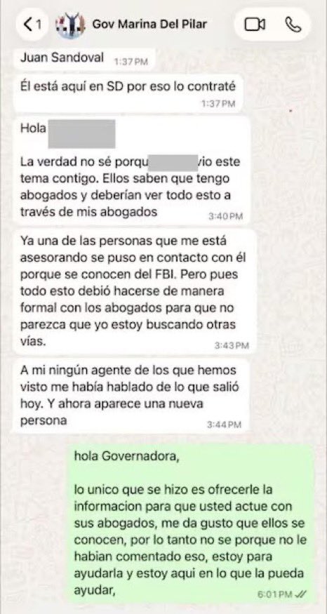 mario_dico50's tweet photo. 🔴 Estos son los mensajes de Marina del Pilar que publicó @hdemauleon donde se menciona a Juan Sandoval Ex Agente del FBI ! https://t.co/NEqYUTgJSg