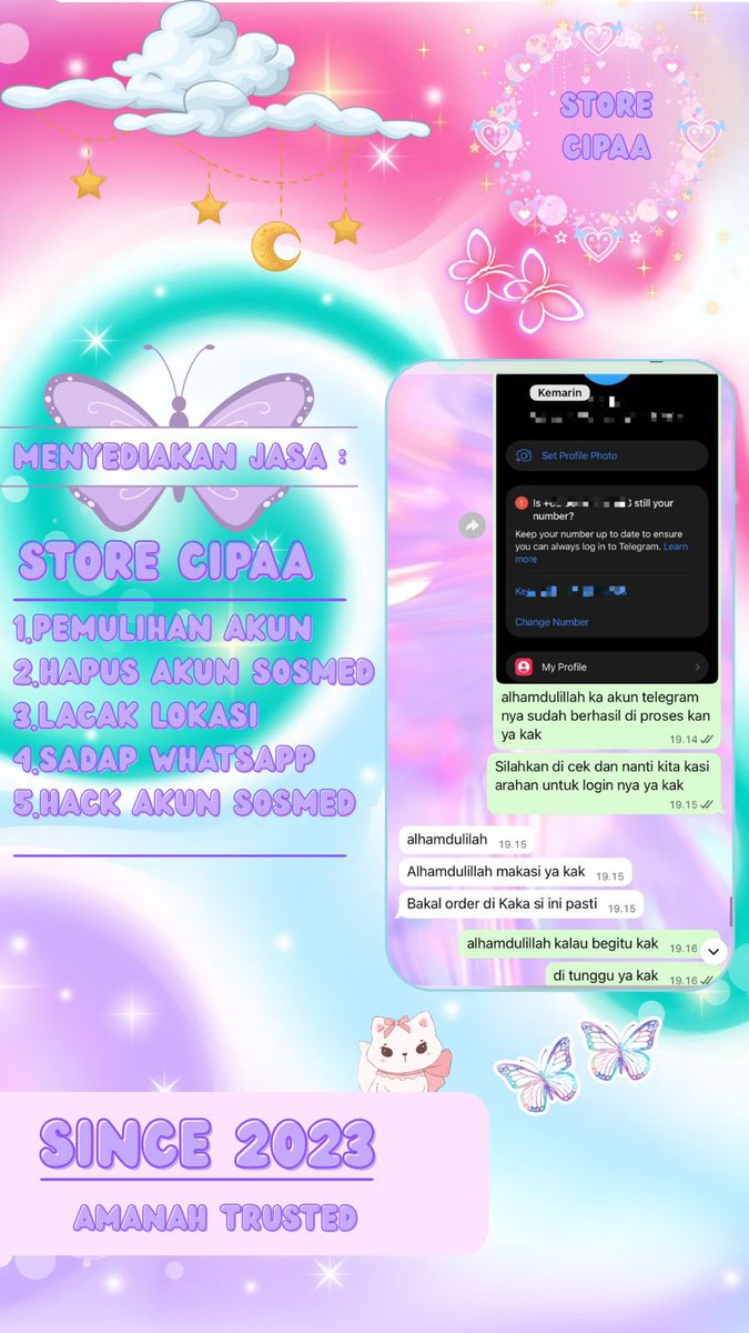 rockstnr's tweet photo. JASA PEMULIHAN AKUN/DELETE AKUN, PROSES FAST &amp; BERGARANSI 

KENDALA : 
🍃PULIHKAN CHT WA LAMA
🍃JASA SADAP WA/IG
🍃LUPA PASWORD &amp; LUPA DATA2
🍃JASA HAPUS AKUN ALL SOSMED
🍃JASA PULIHKAN AKUN
GOGGLE ,GMAIL,INSTAGRAM,TWITER, FB,TIKTOK,DLL 
#zonauang #zonajajan

 -->thx wa di bio… https://t.co/CnjDVNYNqo