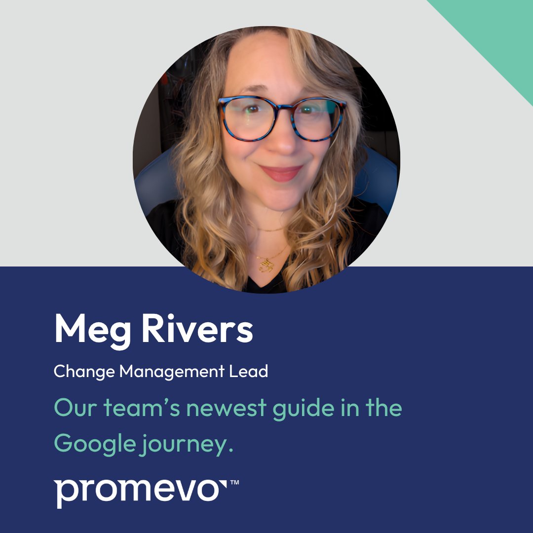 Promevo's tweet photo. Promevo is excited to welcome Meg Rivers to our team today as our new Change Management Lead!
#GooglePartners #NewHire https://t.co/22YwYe2t9D