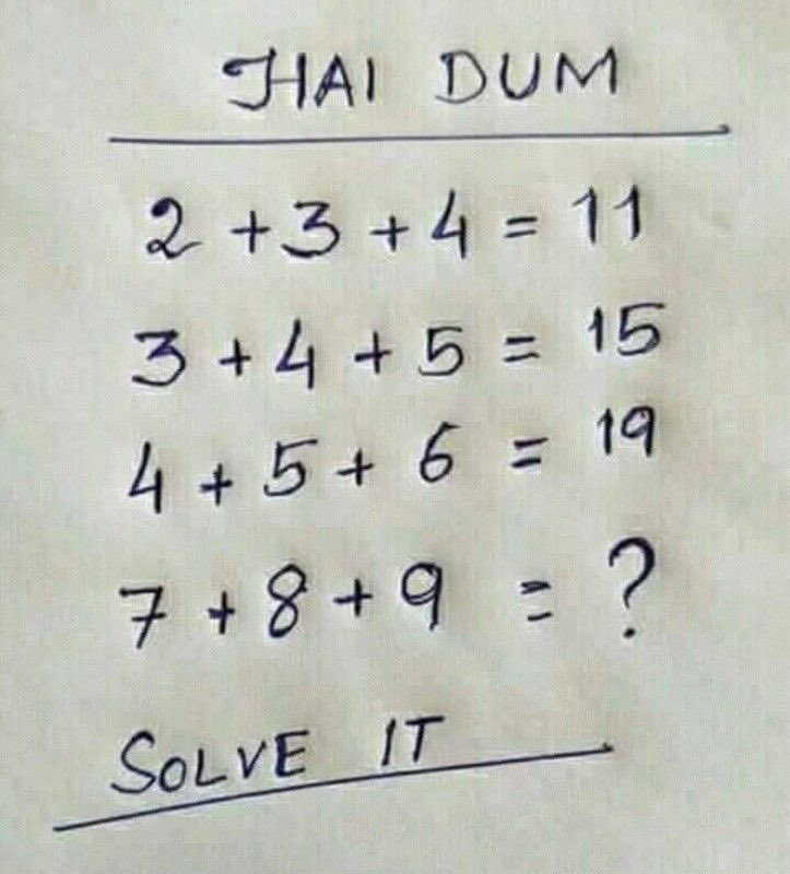 cwar14's tweet photo. If you can solve this in 10 seconds, it means your IQ level is high. 
 Can you solve it? https://t.co/lFm6QHaa8i