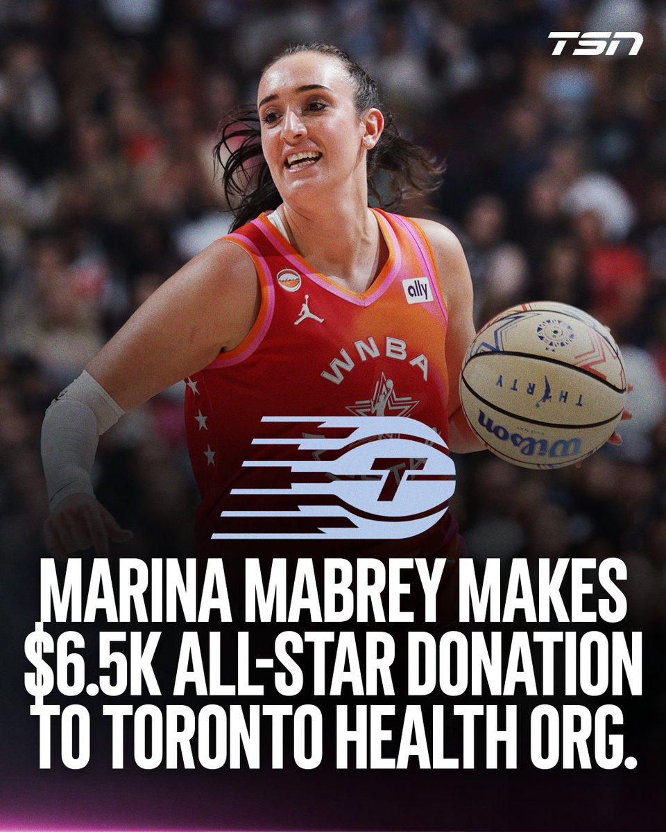 TSN_Sports's tweet photo. Marina Mabrey pledged $500 for each of her makes in the WNBA 3-Point Contest towards Black Women's Institute for Health in Toronto, totalling a $6,500 donation via Under Armour 👏 https://t.co/ywznahTyO5