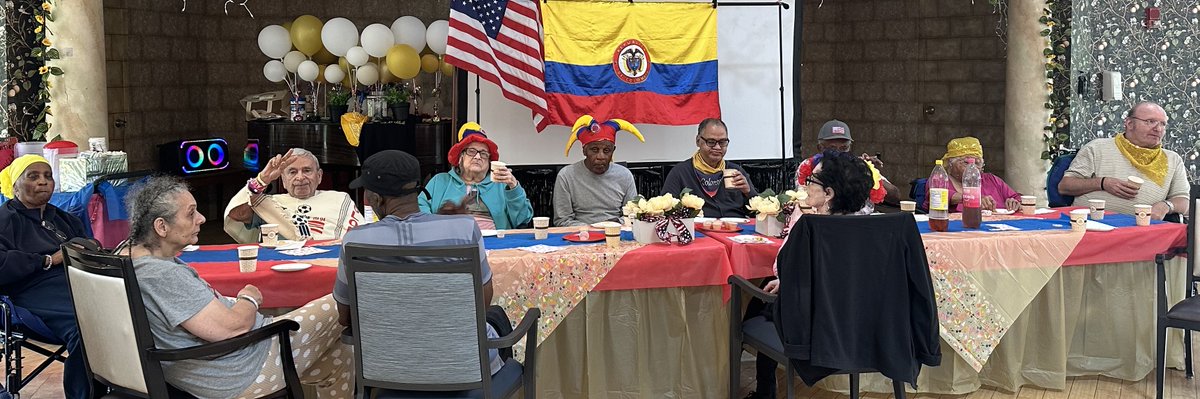 AHCedarGrove's tweet photo. Our residents enjoyed a wonderful Colombian Independence Day celebration filled with music, culture, laughter, and great company. It was a joyful way to come together and celebrate Colombia’s rich heritage and traditions! https://t.co/Siou1ziF51