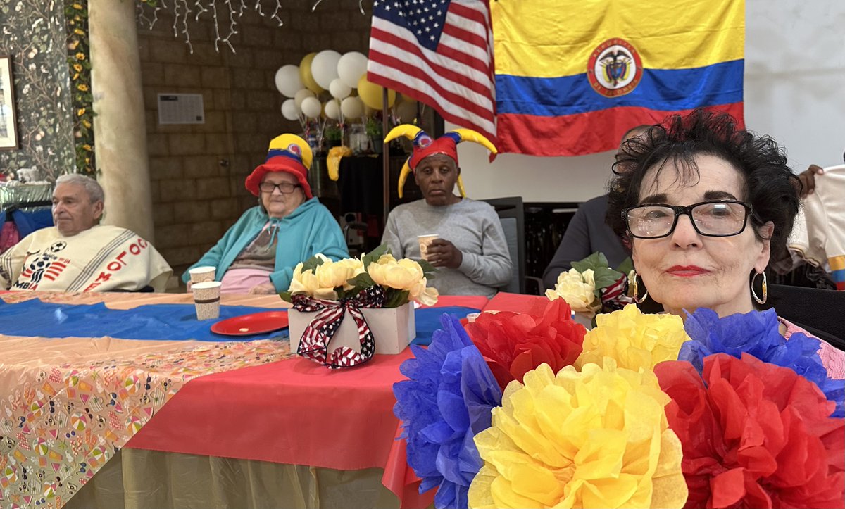 AHCedarGrove's tweet photo. Our residents enjoyed a wonderful Colombian Independence Day celebration filled with music, culture, laughter, and great company. It was a joyful way to come together and celebrate Colombia’s rich heritage and traditions! https://t.co/Siou1ziF51