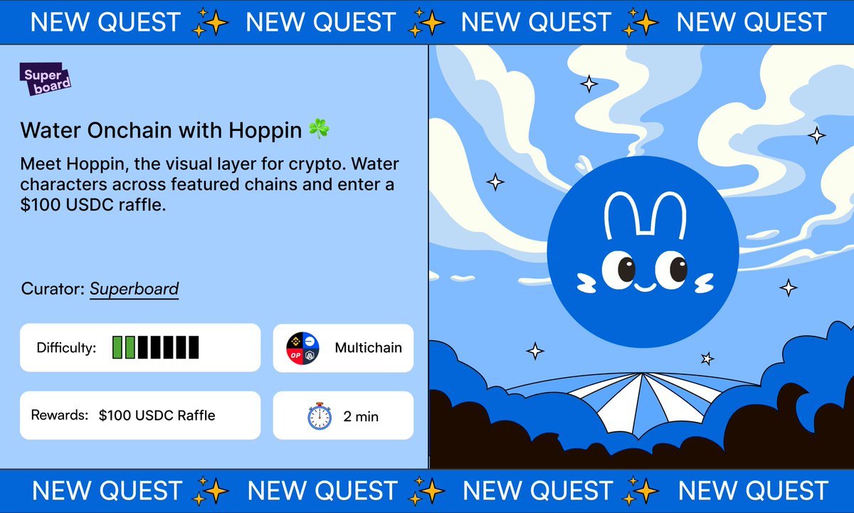 Superboard_'s tweet photo. Water Onchain with Hoppin ☘️  is live!

🔓 Hold 500 SUPR to unlock
💧 Water characters on @Hoppinfun 
💰 Enter the $100 USDC raffle

Water → https://t.co/vHfsJ9H8wA https://t.co/IczOS7TfQ8
