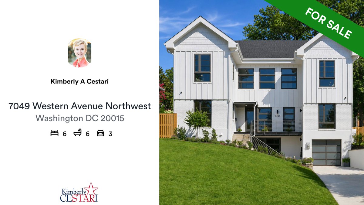 CestariRealtor's tweet photo. 🛌 6 🛀 6 🚘 3
📍 7049 Western Avenue Northwest, Washington, DC, 20015

Just Listed!

https://t.co/h5fotx8LPc

...
#cestarirealestate
#ratemyagent #realestate #LNF
#topagent
#longandfoster https://t.co/z7SIlkRj9G