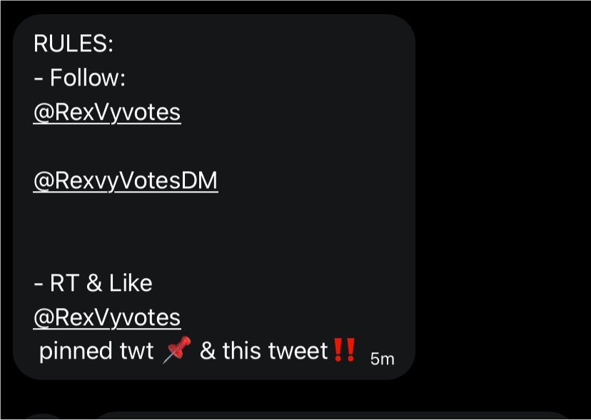TUYUL_VTRIIZE's tweet photo. ~ RT DEALS ~ 

📌  300⭐️ for 100 proofs

RULES:
- Follow: 
@RexVyvotes

@RexvyVotesDM

- RT &amp; Like 
@RexVyvotes
 pinned twt 📌 &amp; this tweet‼️ https://t.co/I9GVwe32Pz