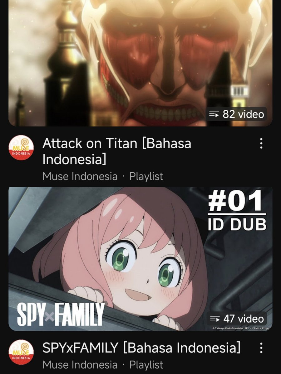 a_gesly's tweet photo. Ada dong, bahkan aku lebih suka dub Indo karena:

Lebih santai ✅
Gak perlu baca teks ✅
Bisa fokus ke animasi ✅
Mudah paham ceritanya ✅

Frieren S1-S2 dub Indo
Wistoria S1 dub Indo 
OPM S1-S2 dub Indo 
SPY &amp; AOT (belum lanjut)

Cukup dengerin suaranya aja udah seru banget kok https://t.co/2qzhenE9gB