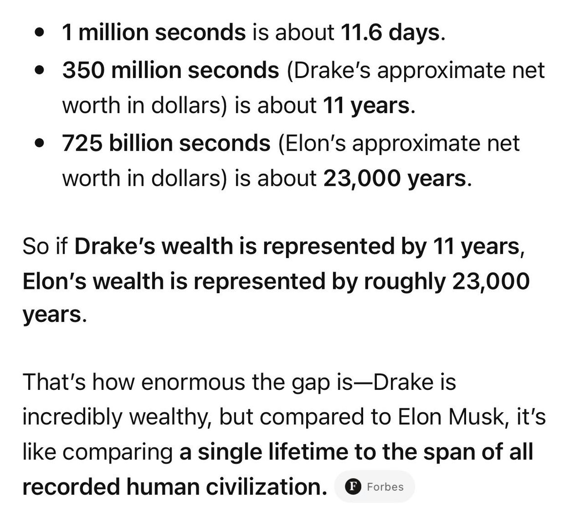Flow38360165's tweet photo. @Riasify1 @marcojamesss @theblackoniisan @CoolestGuy77 @AkademiksTV Exactly that’s why I gave him an extra 500 million from what google said. An he got the plane spent $80-$100 million on it. So he could profit if sold yes. Don’t get me wrong dude is still wealthy beyond rich I’d say But even still there’s levels. “Million ain’t shit is Elon musk https://t.co/UIWjUoOfqe