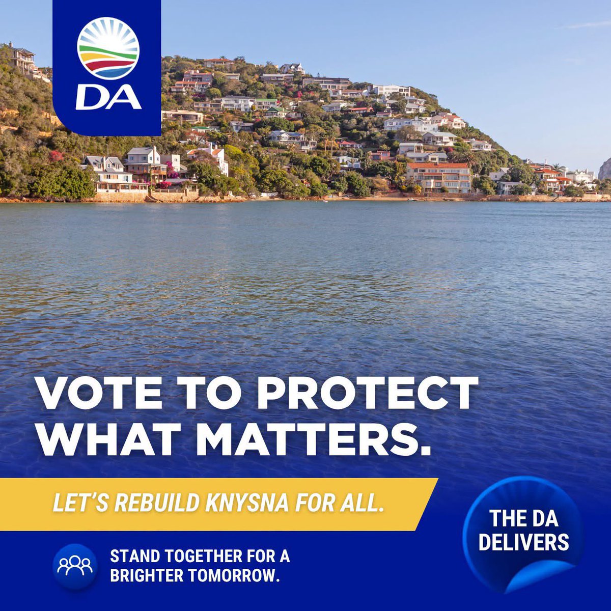 da_knysna's tweet photo. We deserve better!

The future of the Knysna Estuary depends on the decisions we make today. By working together, we can start moving things in the right direction. 

Register to vote  DA | 1 - 2 August 2026

Let’s Rebuild Knysna For All 💙 https://t.co/tZBXAQPTVV