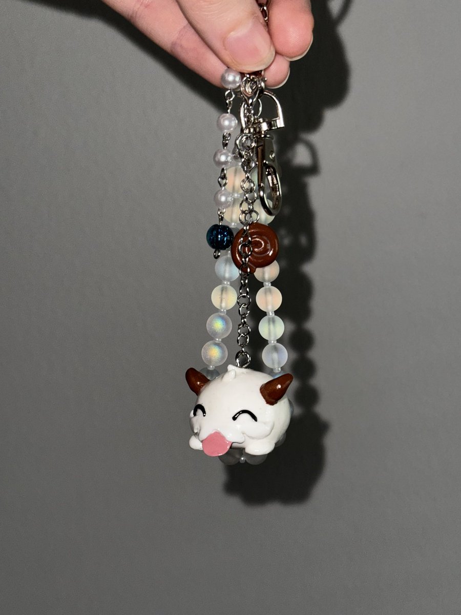 made this poro from clay!! and into a keychain :3 #leagueoflegends