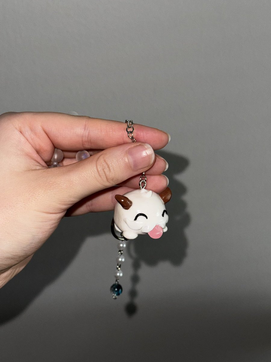 made this poro from clay!! and into a keychain :3 #leagueoflegends