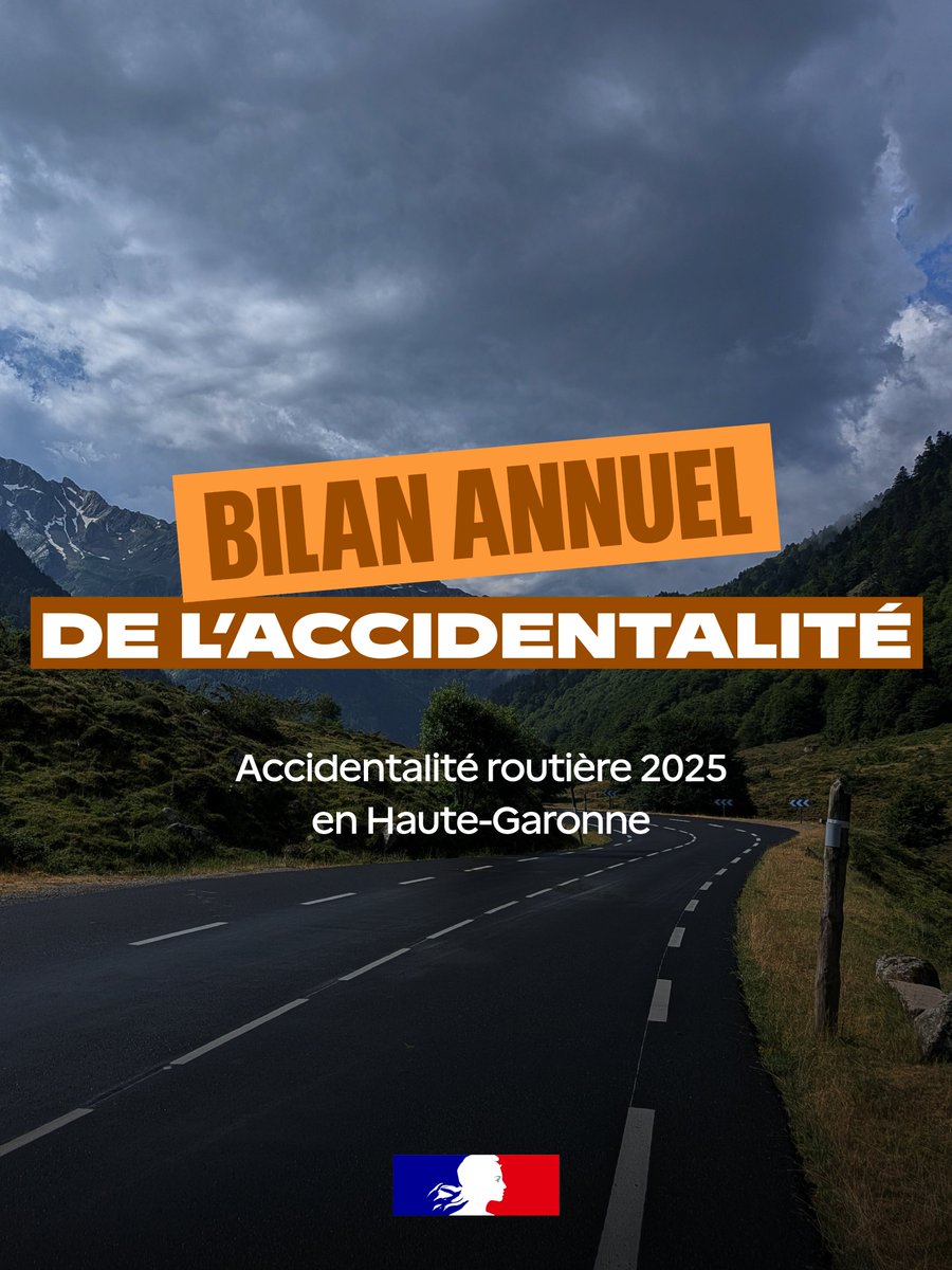 Image de Préfet d'Occitanie et de la Haute-Garonne - #SécuritéRoutière | Bilan annuel 2025 de l’accidentalité en #HauteGaronne

Sur la route, quelques se