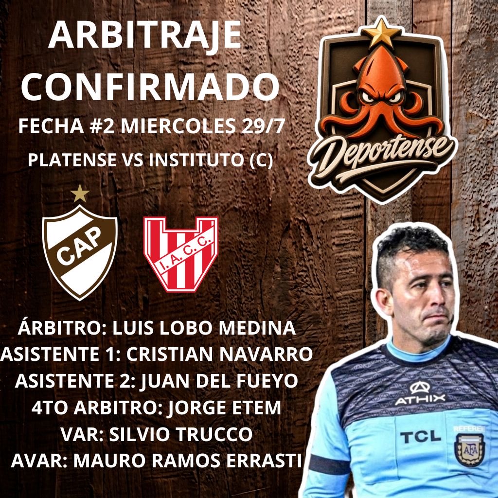 deportenseradio's tweet photo. Arbitraje confirmado para el encuentro del miércoles en Córdoba🤎🦑
#orgullomarron 
#deportense https://t.co/Uu7jGEyKEG