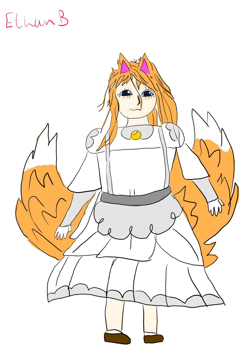 JEBZStudio's tweet photo. Official Artwork for our titular protagonist Flowa the anxious but extraordinarily powerful Kitsune Girl, check her and many more our in 2TOF (link in bio) 

[Made by Ethan Barker the main author of 2TOF, who is by no meens an artist, were working on it]

#art #writting #2TOF https://t.co/WykTCyHr2I