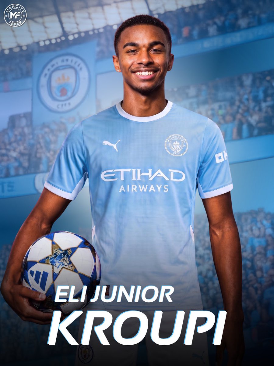 mancityfever2's tweet photo. 🚨 NEW: Manchester City are among the clubs showing interest in Eli Junior Kroupi and remain keen and attentive to his situation, @FabrizioRomano reports. 👀🇫🇷

City have asked for information about the 20-year-old forward earlier this month. For now, Bournemouth are insisting on keeping him this summer despite interest from top clubs like City and Barcelona.